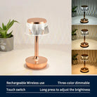 Diamond Reflection Portable LED Crystal Table Lamp | Chronos Lights