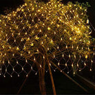 LED mesh net lights with remote control, timer, and 8 lighting modes for easy operation