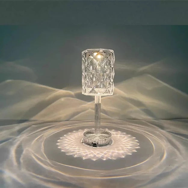 Rosette Reflection Portable LED Crystal Table Lamp | Chronos Lights