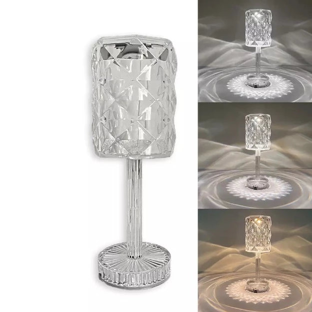 Rosette Reflection Portable LED Crystal Table Lamp | Chronos Lights