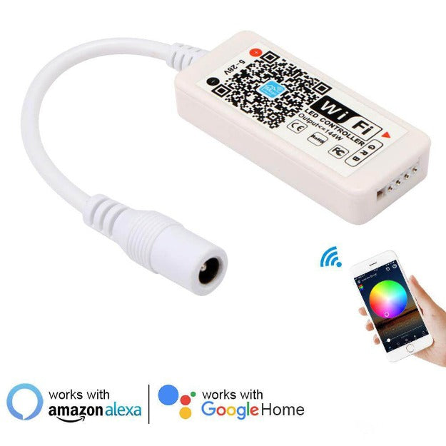 Smart WiFi RGB strip controller compatible with Alexa and Google Home for voice control – Chronos Lights
