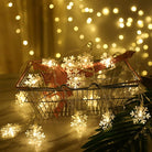 Snowflake String Lights - Warm White LED Chronos