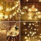 Snowflake String Lights - Warm White LED Chronos