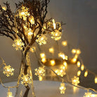 Snowflake String Lights - Warm White LED Chronos