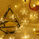 Snowflake String Lights - Warm White LED Chronos