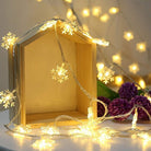Snowflake String Lights - Warm White LED Chronos