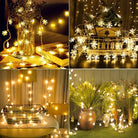 Snowflake String Lights - Warm White LED Chronos