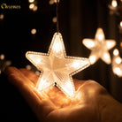 Star Curtain String Lights | 20 Stars | Warm White LED Chronos