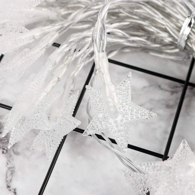 Star String Lights - 3AA Battery + USB Operated | Warm White LED - Chronos