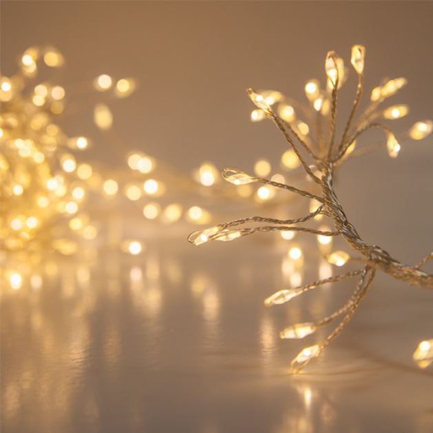 Copper wire LED fairy string lights with 6-hour timer function for convenient long-lasting glow