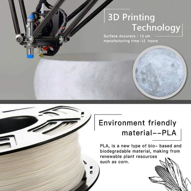 Unique romantic gift – Customized 3D Moon Lamp with heartfelt message and realistic moon design