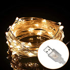 USB-operated Copper Wire Fairy LED String Lights for home, DIY, and festive decorations