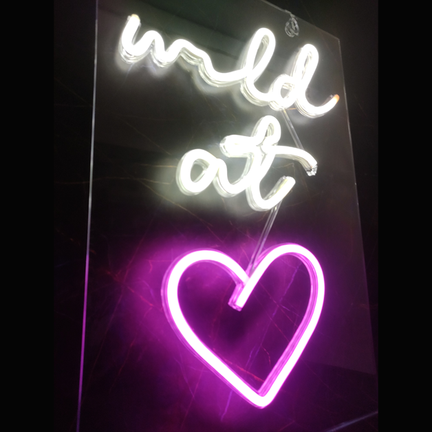 Neon Sign Light | Wall Hanging | Wild at Heart 